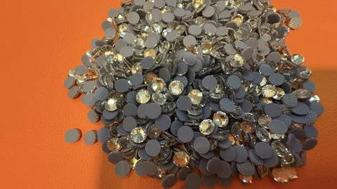 DIY Rhinestone Craft – Creative Sparkle Decoration Stock Photos