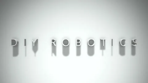 Diy robotics 3D title animation with shadows on a white background Stock Footage 298004712