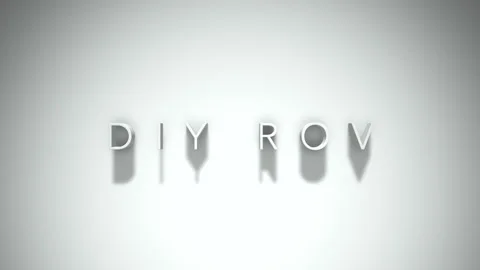 DIY ROV 3D title animation with shadows on a white background Stock Footage 296666402