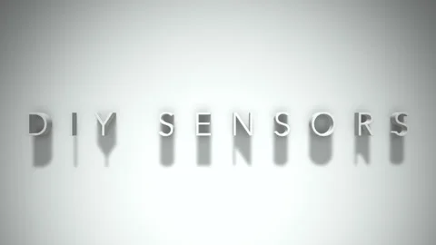 Diy sensors 3D title animation with shadows on a white background Stock Footage 297215842