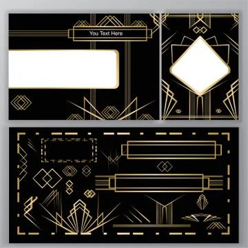 DIY set art deco Illustrazione stock
