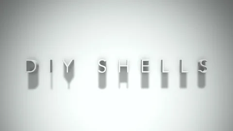 DIY Shells 3D title animation with shadows on a white background Stock Footage 296590536