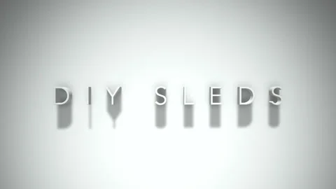 Diy sleds 3D title animation with shadows on a white background Stock Footage 296922011