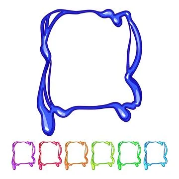Diy slime frame cartoon vector graphic Stock Illustration