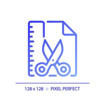 DIY STEM pixel perfect gradient linear vector icon Illustrazione stock