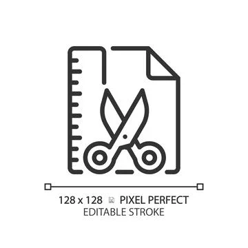 DIY STEM pixel perfect linear icon Illustrazione stock