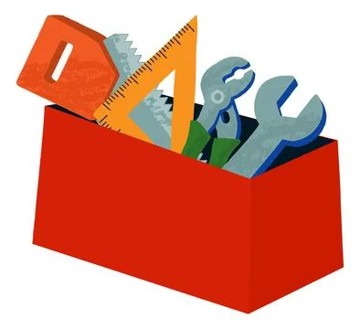 DIY Toolbox Hand Tools for Home Repair Projects Stock Illustration