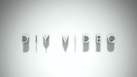 Diy video 3D title animation with shadows on a white background Stock-Footage 297033385