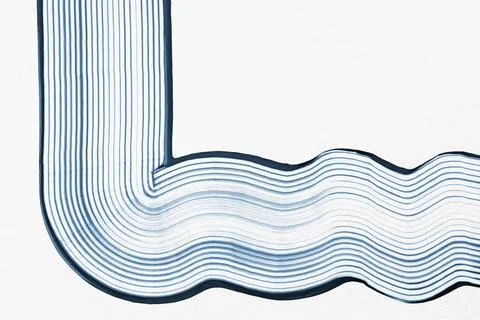 DIY wave textured background in blue and white experimental abstract art Stock Illustration