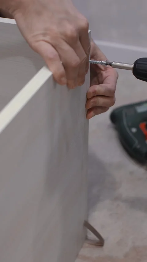 DIY wooden frame project Stock-Footage 303385236