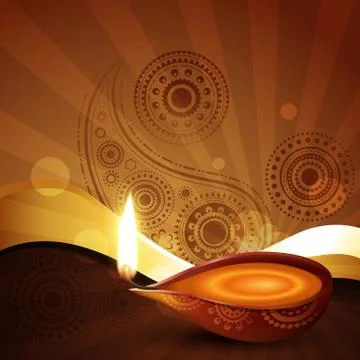 Diya background Illustrazione stock