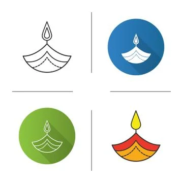 Diya icon Stock Illustration