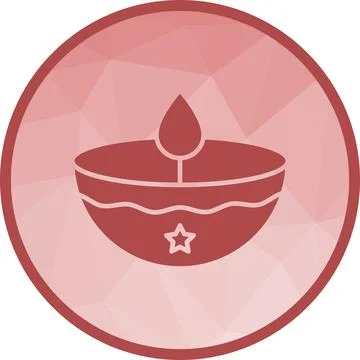 Diya Lamp icon vector image. Stock-Illustration