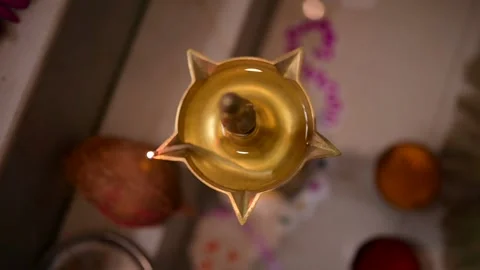 Diya lamp video Stock Footage 162623342