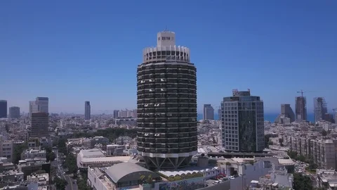 Dizengoff building Tel aviv Stock Footage 86007807
