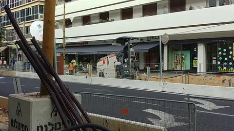 Dizengoff Square rebuild OCT 2017 Stock Footage 82871957