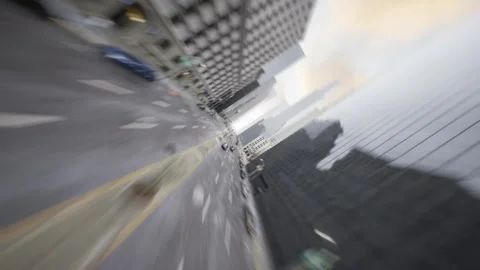 Dizziness and a crash. The camera flies along the road and at one point starts Stock Footage 260410930