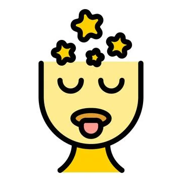 Dizziness burnout icon vector flat Stock Illustration