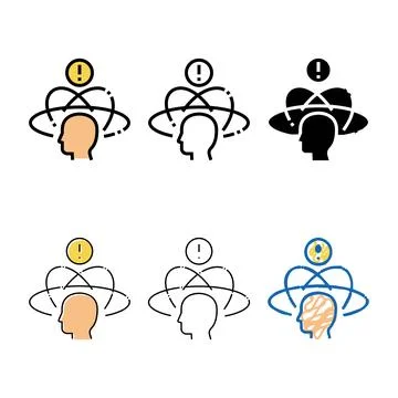 Dizziness disease forms color icon vector Stock Illustration