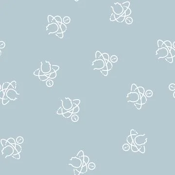 Dizziness disease line seamless pattern Illustrazione stock