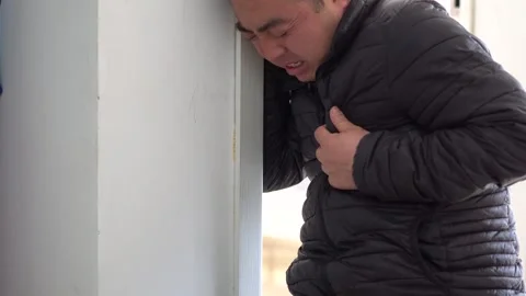 Dizziness heart attack angina pectoris myocardial infarction fainting to the Stock Footage 150489745