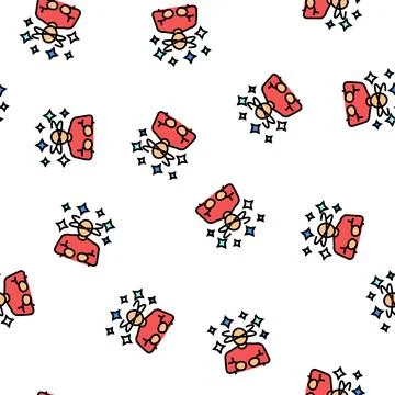 Dizziness or lightheadedness vector seamless pattern Stock Illustration