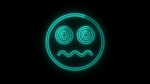 Dizzy emoji icon Stock Footage 341813906