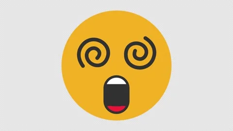 Dizzy Face Animated Emoji on Transparent... | Stock Video | Pond5