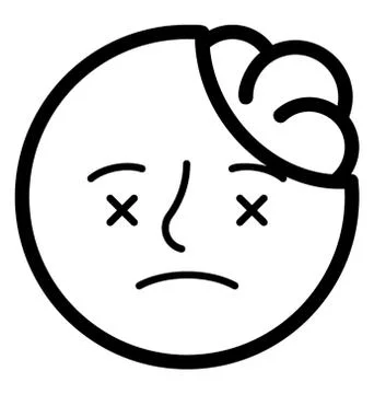 Dizzy Face Emoji Stock Illustration