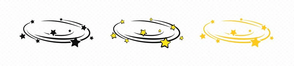Dizzy person sick element around head vector Stock Illustration