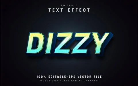 Dizzy text, gradient style text effect Stock Illustration