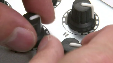DJ Adjusting Knobs 스톡 동영상 491004