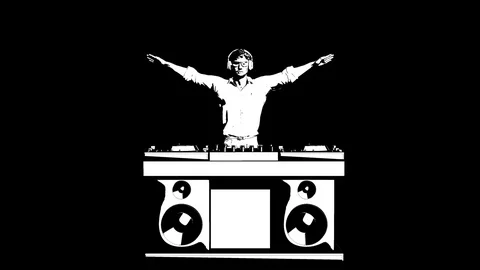 DJ. Alpha channel. Alpha matte. 4K. Video stock 84404236