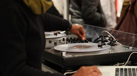 DJ and turntable Stock Footage 30237872