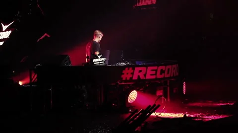 DJ Armin Van Buuren at the stage Stock Footage 54105257