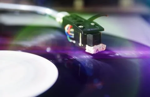 Dj background - blurred Stock Photos
