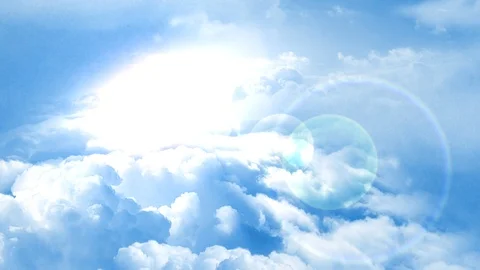 DJ Background: Clouds &amp; birds Stock Footage 87690773