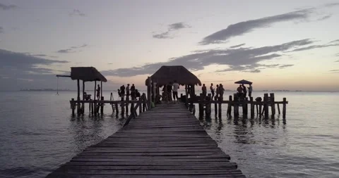 DJ BEACH PARTY DRONE 4K Stock Footage 170915065