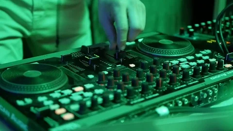 The DJ booth Stock Footage