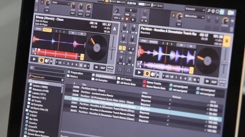 DJ computer screen Stock Footage 88187060