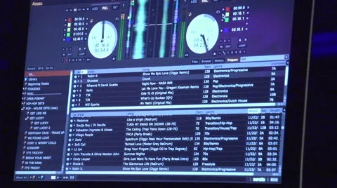 DJ Computer Software Close Up Stock Footage 47027562