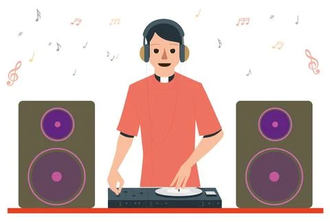 DJ Concept Illustration Illustrazione stock