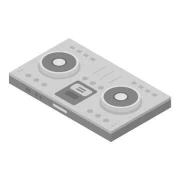 Dj concert deck icon, isometric style Stock Illustration