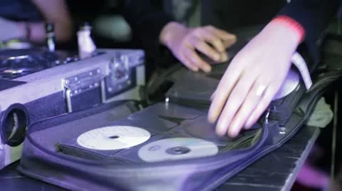 DJ console and macbook Stock Footage 11852820
