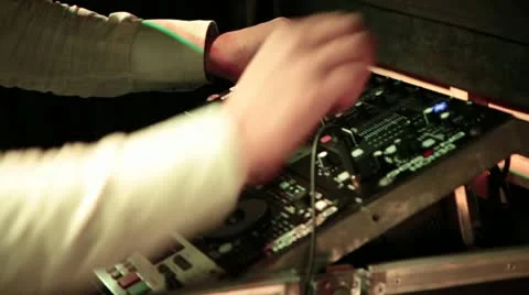 Dj console and macbook Stock Footage 11856589