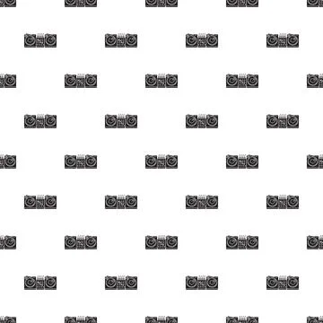 Dj console equipment seamless vector pattern background Stock Illustration