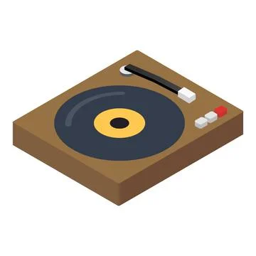 DJ console isometric 3d icon Stock Illustration