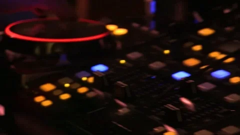 DJ console at a party Stock Footage 92549333