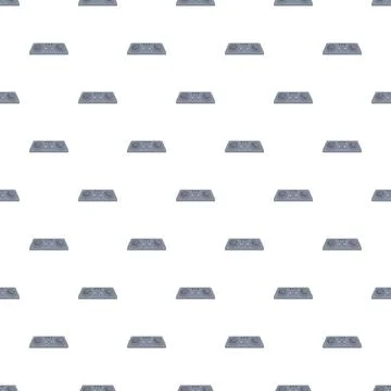 Dj console pattern creating a seamless music background Stock Illustration