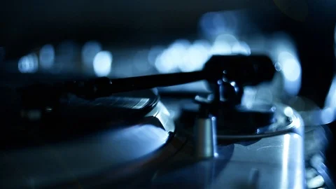 DJ console recording studio and playback. Manage music at a party. Stock Footage 100565176